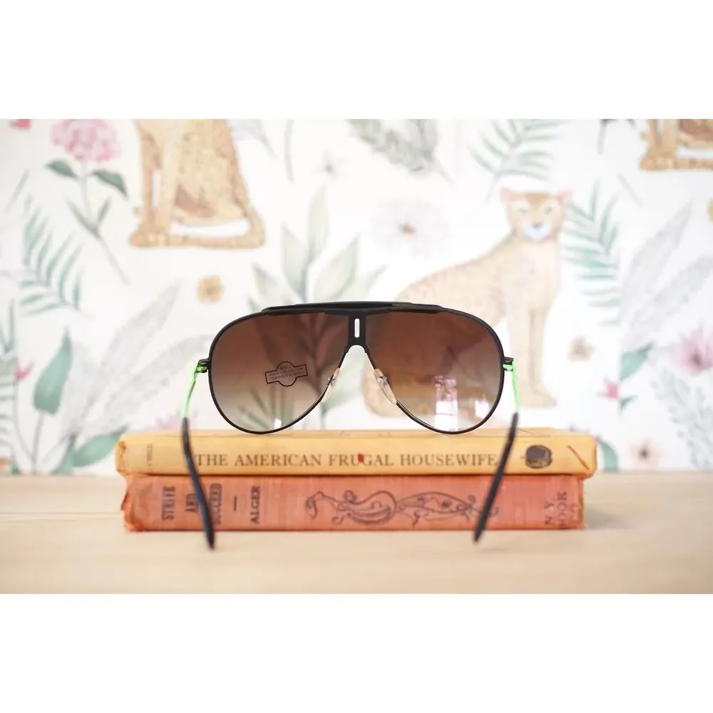 Vintage Aviator Sunglasses 1980s Taiwan NOS Outdoor Rave Party Retro Sporty